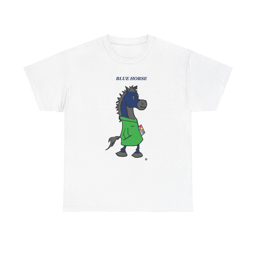 Blue Horse Graphic Tee — Blue Horse Series Logo Cartoon