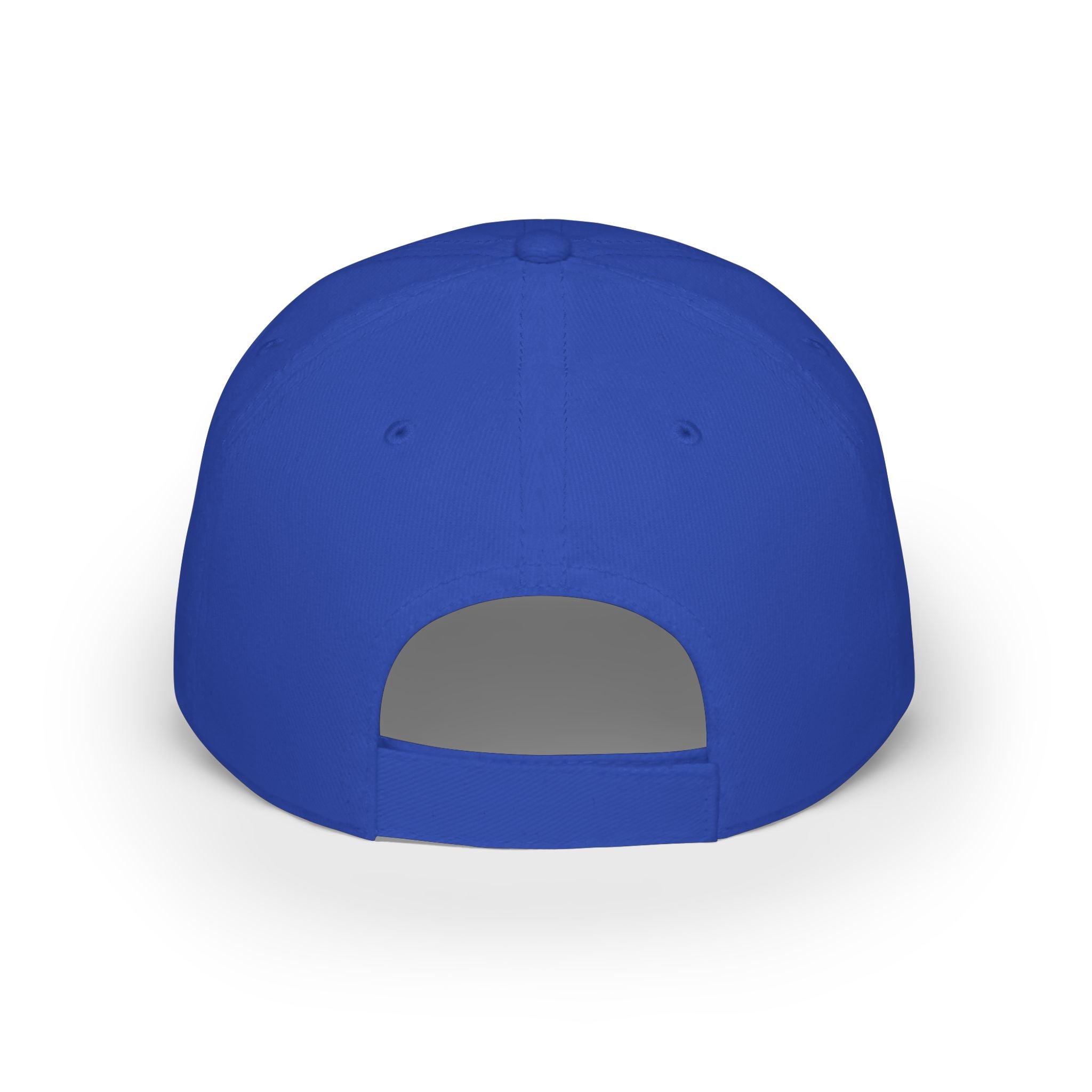 Low Profile Baseball Cap — Funny Blue Horse Illustration "Neigh Off With You"